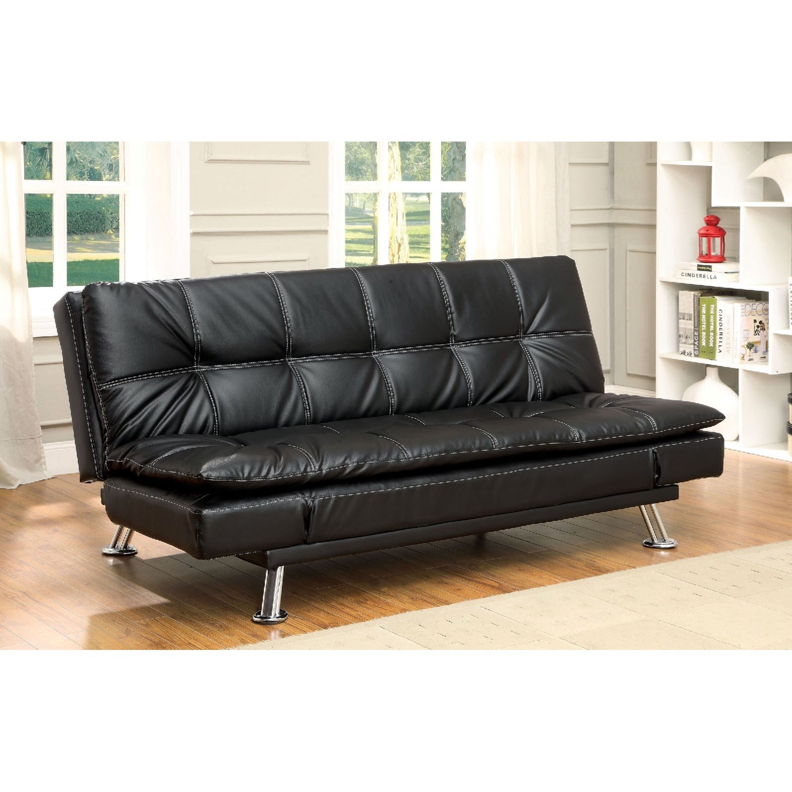 Nettie futon sofa by furniture of america cm2605 hotsell